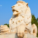 Lion statue at the entrance Lion statue at the entrance